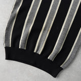 イヴ サンローラン 1990's ヴィンテージ ニット ストライプ柄 ブラック - NEWSED