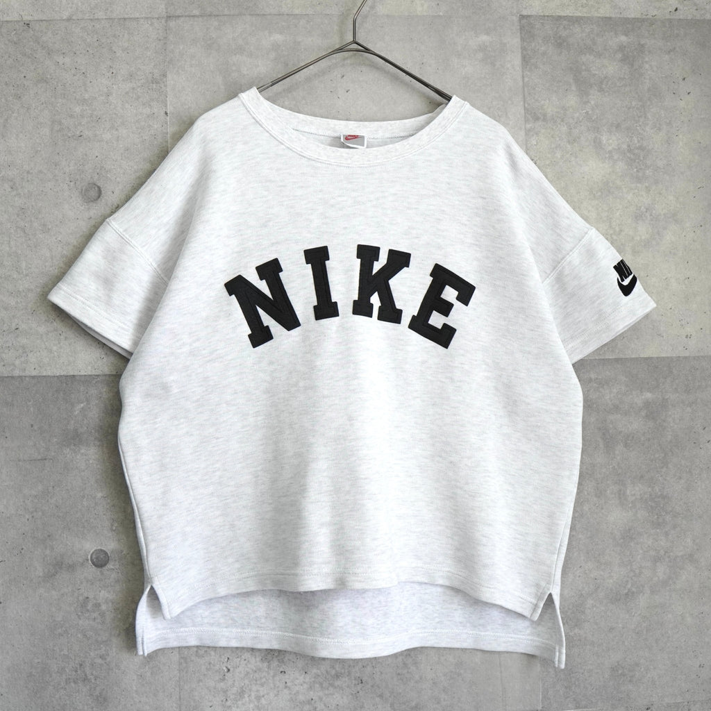 ナイキ ヴィンテージ 1990's ロゴ 刺繍 スウェット 半袖トップス グレー