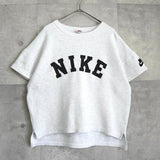 ナイキ ヴィンテージ 1990's ロゴ 刺繍 スウェット 半袖トップス グレー - NEWSED