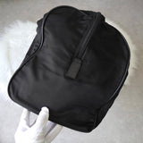 プラダ 1990's ヴィンテージ ポコノ テスート ナイロン サフィアーノレザー ボストンバッグ トライアングルロゴ ブラック - NEWSED