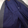 Yves Saint Laurent 1990s Vintage Silk Blend Herringbone Double Chesterfield Coat Long Coat Women's Grey