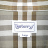 バーバリー 1990's ヴィンテージ ノバチェック ホースロゴ 総柄 長袖シャツ ベージュ