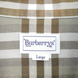 バーバリー 1990's ヴィンテージ ノバチェック ホースロゴ 総柄 長袖シャツ ベージュ - NEWSED