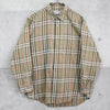 バーバリー 1990's ヴィンテージ ノバチェック ホースロゴ 総柄 長袖シャツ ベージュ
