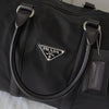 プラダ 1990's ヴィンテージ ポコノ テスート ナイロン サフィアーノレザー ボストンバッグ トライアングルロゴ ブラック
