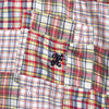 Vintage Stüssy 1990s Check Embroidered Patchwork Short Sleeve Shirt in Red