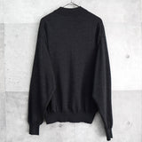 バーバリー 1990's ヴィンテージ モックネック ニット ホースロゴ 刺繍 グレー - NEWSED