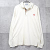 Burberry 1990's Vintage Logo Embroidered Long Sleeve Polo Shirt, Ivory