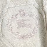 1990's Big Logo Embroidery Cable Sweater - NEWSED