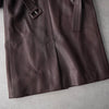 1990's Bordeaux Leather Trench Coat