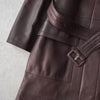 1990's Bordeaux Leather Trench Coat