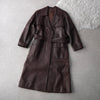 1990's Bordeaux Leather Trench Coat