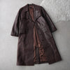 1990's Bordeaux Leather Trench Coat