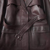 1990's Bordeaux Leather Trench Coat