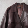 1990's Bordeaux Leather Trench Coat
