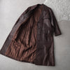 1990's Bordeaux Leather Trench Coat