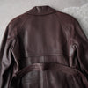 1990's Bordeaux Leather Trench Coat