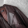 1990's Bordeaux Leather Trench Coat