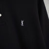 1990's Cassandra Logo Embroidery Long Sleeve Polo Shirt