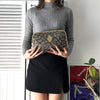 1990's Cassandra Logo Giraffe Pattern Clutch Bag