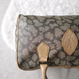 1990's Cassandra Logo Giraffe Pattern Mini Boston Bag - NEWSED