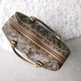 1990's Cassandra Logo Giraffe Pattern Mini Boston Bag - NEWSED