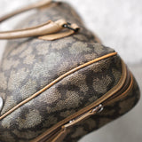 1990's Cassandra Logo Giraffe Pattern Mini Boston Bag - NEWSED