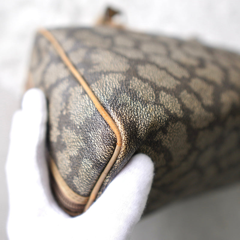 1990's Cassandra Logo Giraffe Pattern Mini Boston Bag - NEWSED