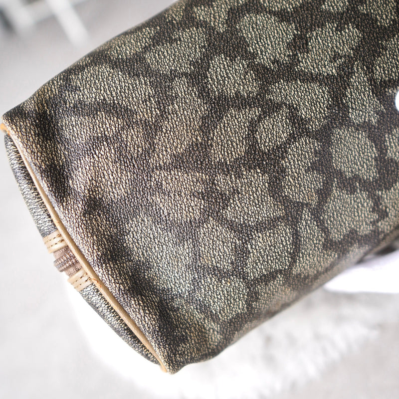 1990's Cassandra Logo Giraffe Pattern Mini Boston Bag - NEWSED