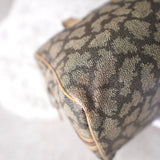 1990's Cassandra Logo Giraffe Pattern Mini Boston Bag - NEWSED