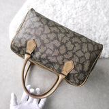 1990's Cassandra Logo Giraffe Pattern Mini Boston Bag - NEWSED