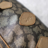 1990's Cassandra Logo Giraffe Pattern Mini Boston Bag - NEWSED