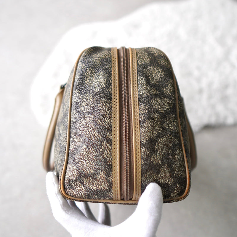1990's Cassandra Logo Giraffe Pattern Mini Boston Bag - NEWSED