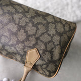 1990's Cassandra Logo Giraffe Pattern Mini Boston Bag - NEWSED
