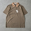 Christian Dior Sport Vintage 1990 年代女士棕色花领 CD 标志短袖 Polo 衫，滞销商品