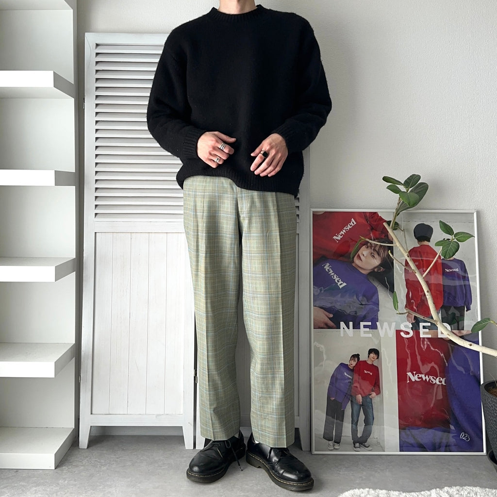 90 年代格纹长裤