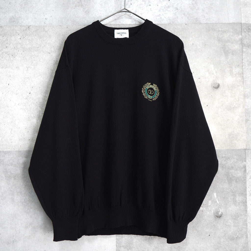 1990's Emblem Logo Embroidery Sweater