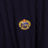 1990's Emblem Logo Embroidery Sweater - NEWSED