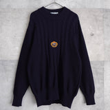 1990's Emblem Logo Embroidery Sweater - NEWSED