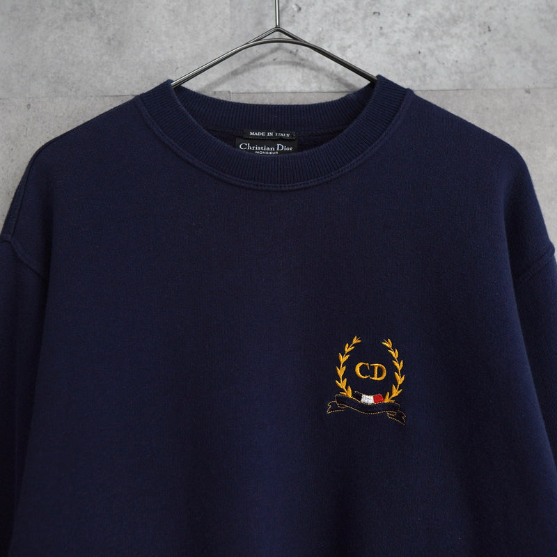 1990's Emblem Logo Embroidery Sweatshirt - NEWSED
