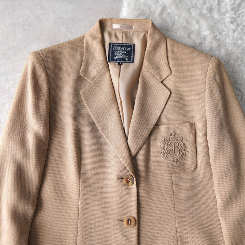 1990's Emblem Logo Embroidery Tailored Jacket - NEWSED