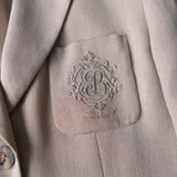 1990's Emblem Logo Embroidery Tailored Jacket - NEWSED