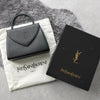 1990's Emboss Cassandra Logo Leather Hand Bag