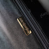 1990's Emboss Cassandra Logo Leather Hand Bag