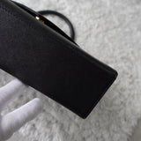 1990's Emboss Cassandra Logo Leather Hand Bag - NEWSED