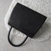 1990's Emboss Cassandra Logo Leather Hand Bag