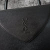 1990's Emboss Cassandra Logo Leather Hand Bag
