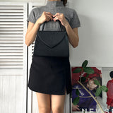 1990's Emboss Cassandra Logo Leather Hand Bag - NEWSED