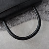 1990's Emboss Cassandra Logo Leather Hand Bag