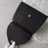 1990's Emboss Cassandra Logo Leather Hand Bag